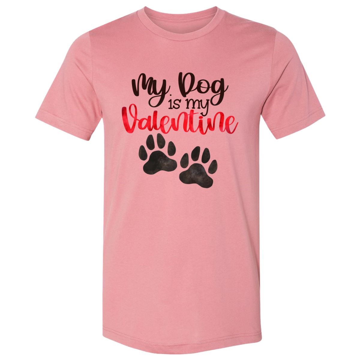 My Dog is My Valentine Pawprints Design