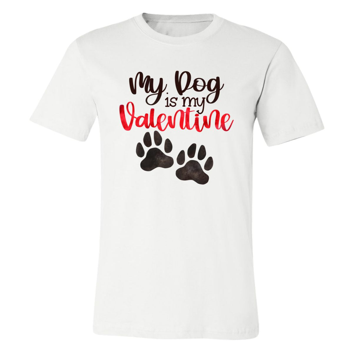 My Dog is My Valentine Pawprints Design