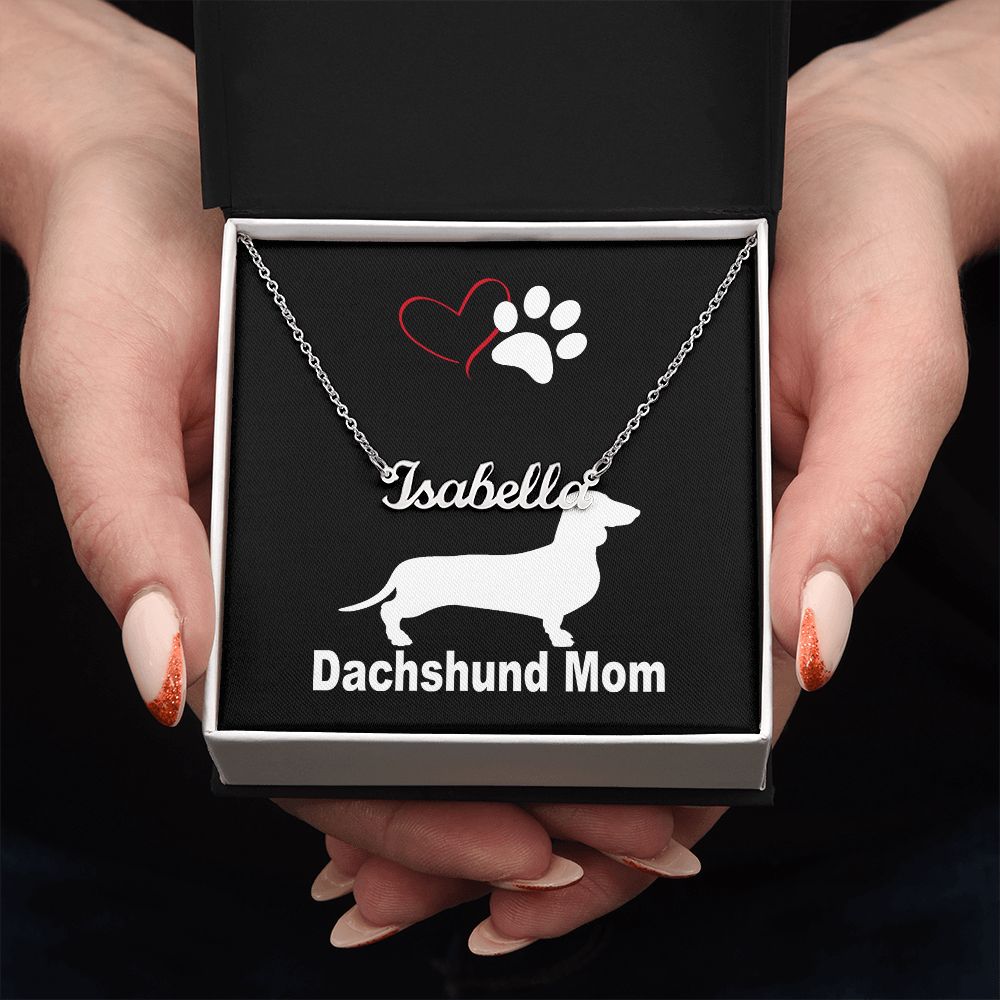 Dachshund Mom - Name Necklace