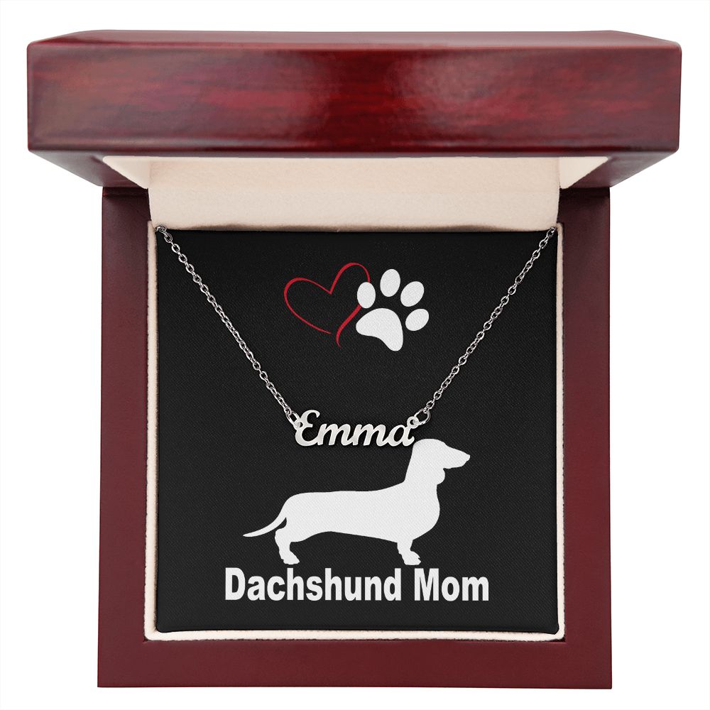 Dachshund Mom - Name Necklace