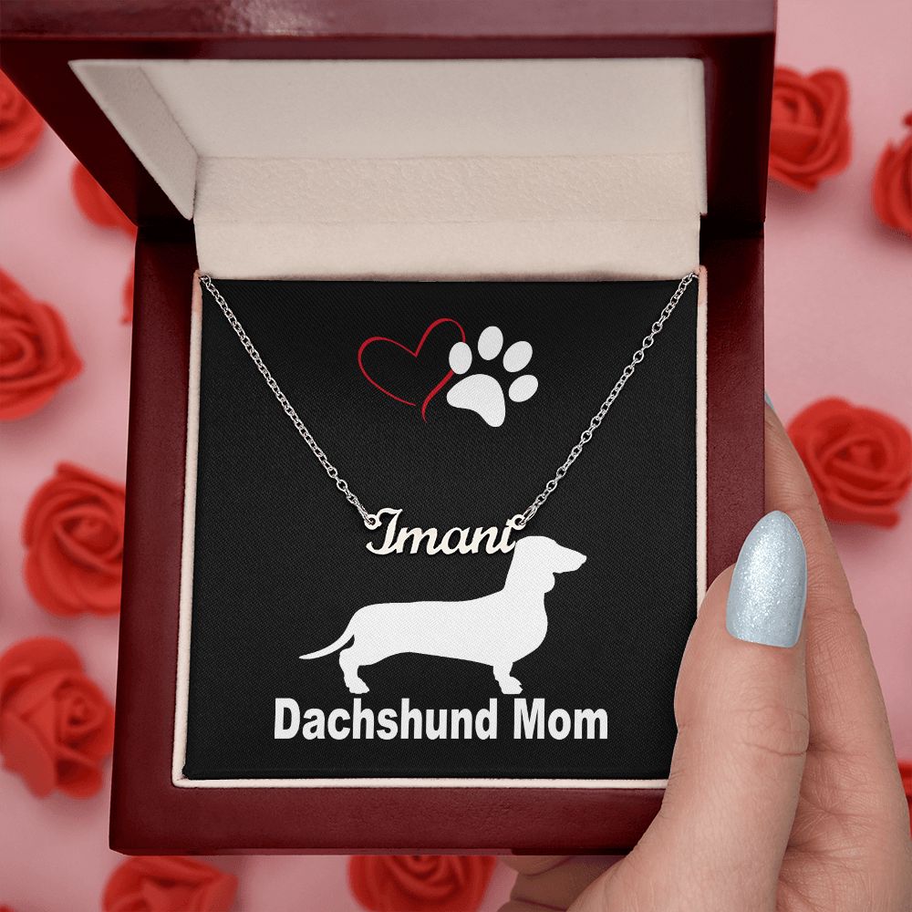 Dachshund Mom - Name Necklace