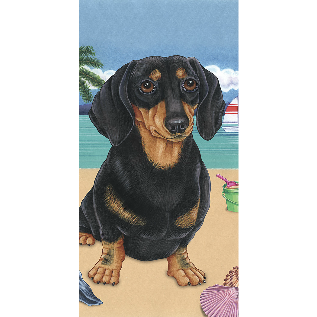 Summer Dachshund Beach Towel