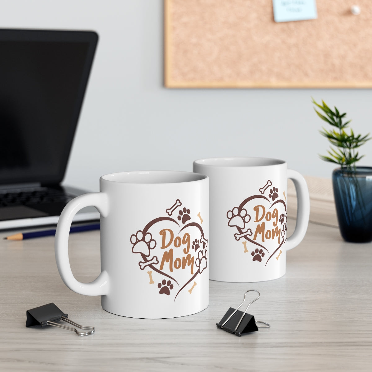 Dog Mom Heart Coffee Mug